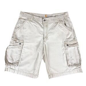 Carhartt Cargo Shorts Mens 36 Khaki Relaxed Fit Workwear Utility Pockets